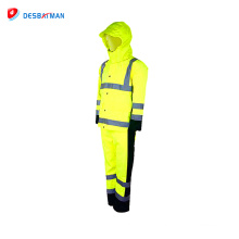 2017 мода высокого качества передовые санитарные работы костюм водонепроницаемый светоотражающие плащ